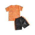 thumbnail image 3 of Linjinx Boys Soccer Sports Training Uniforms Kids Youth Athletic Football Jersey Shirt and Shorts Kit Orange 110, 3 of 7