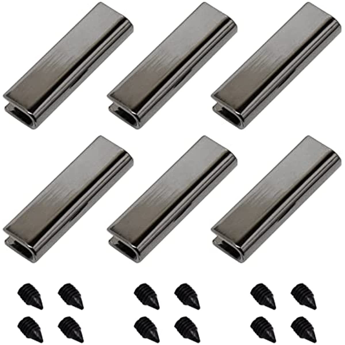 6 Sets Belt Tip with Screw Belt Buckle End Tip 1 Inch bing Tip Strap