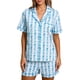 thumbnail image 1 of Conjunto de pijama estilo preppy for mujer, ideal for el verano. Incluye shorts de algodón, estampado oceánico y shorts a juego., 1 of 7