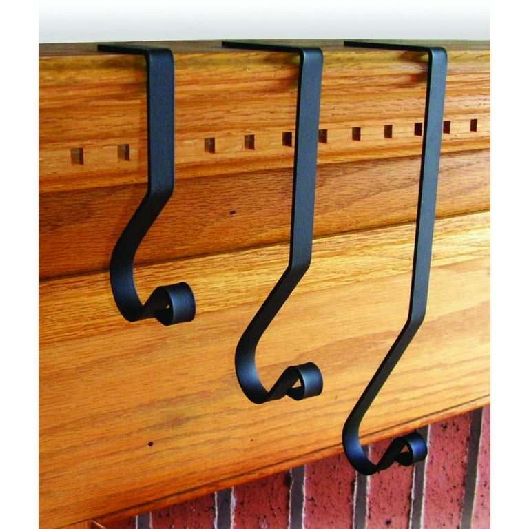 Handcrafted Wrought Iron Mantel Hooks Perfect for Holidays Housewarming Weddings Birthdays and More