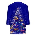 thumbnail image 5 of Joau Women's Ugly Christmas Shirts Glitter Christmas Tree Print 3/4 Length Sleeve V Neck Tunic Tops Holiday Xmas Shirts Graphic Tees Blouse, 5 of 5