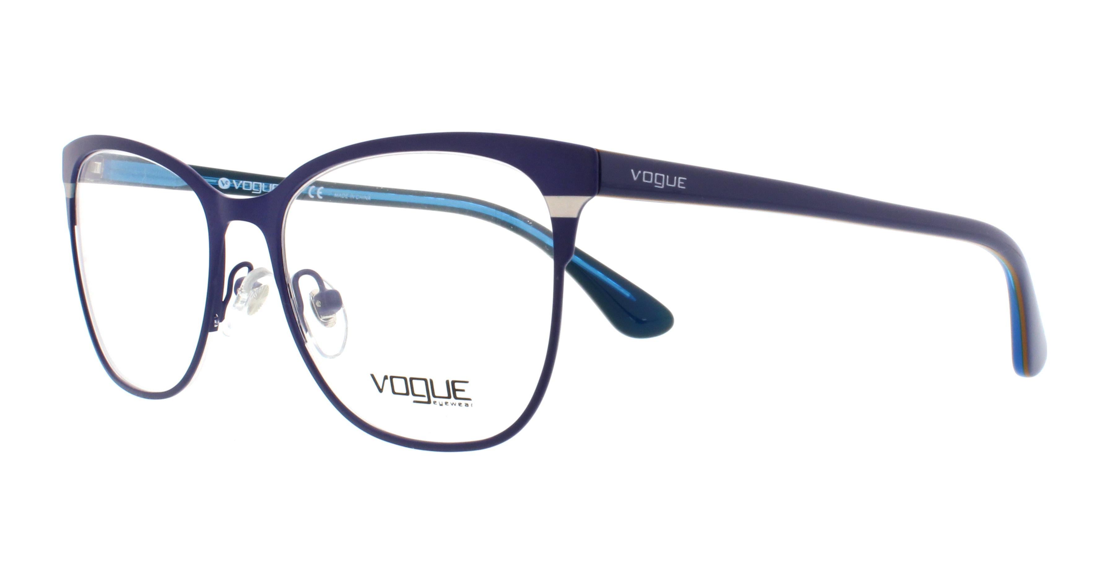 VOGUE Eyeglasses VO 3963 982S Matte Brushed Blue 53MM - Walmart.com - Walmart.com