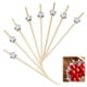 thumbnail image 1 of Palillos encantadores para cócteles con punta de plátano, diseño fácil de usar para ensartar alimentos sin esfuerzo, 100 unidades de elegantes palitos de bambú ideales para accesorios de fiesta y, 1 of 4