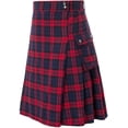 thumbnail image 3 of Vestido de fiesta para hombre, falda plisada de cuadros en color contrastante para hombre BK0143, 3 of 5