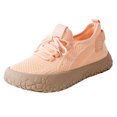 thumbnail image 3 of YLYL Women Knit Platform Sneakers Lace up No Slip Breathable Mesh Lightweight Casual Walking Shoes, 3 of 9