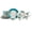 Green/White, variant on 222 Fifth Peacock Garden 16-Piece Porcelain Dinnerware Set, Blue White