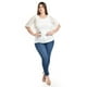 thumbnail image 4 of Blusa con encaje y detalle de perlas Roman Fashion /Tallas Extras, 086 (Blanco) blanco 38, 4 of 5