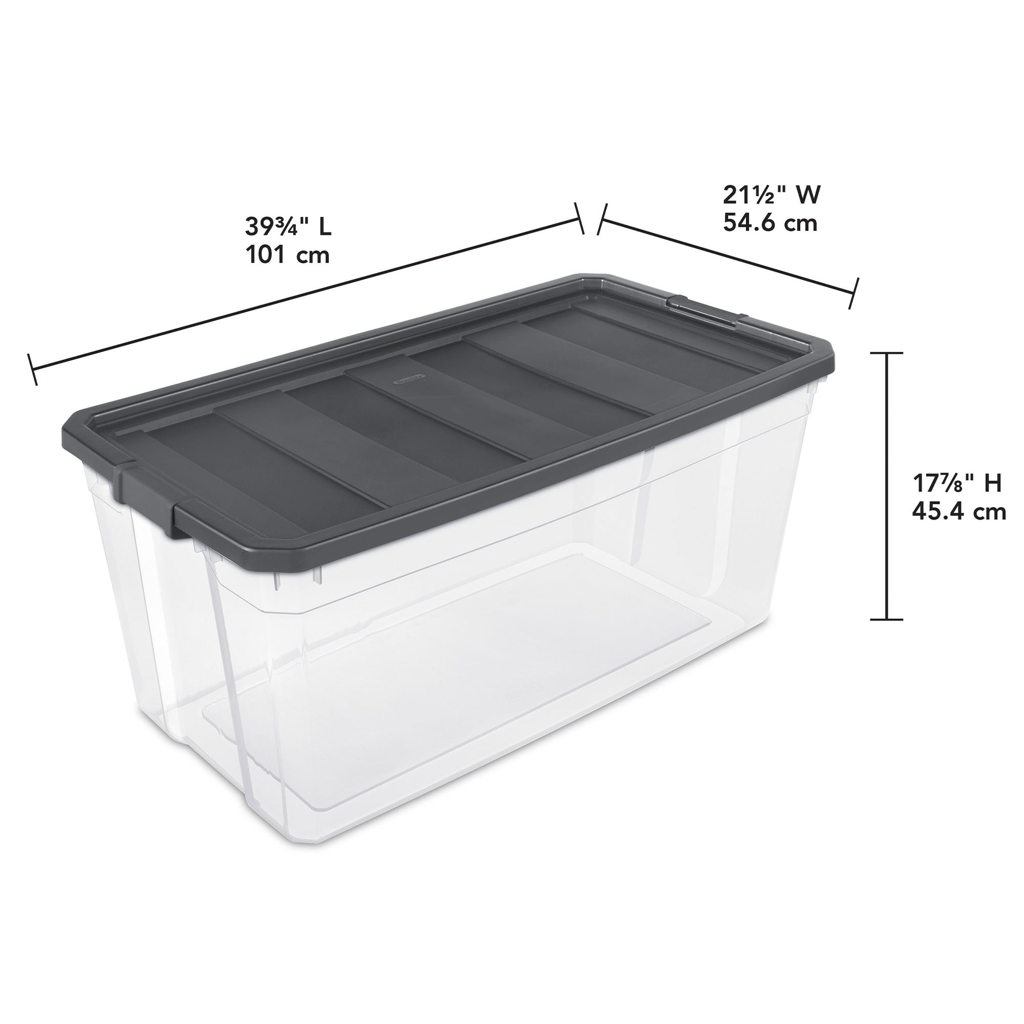 WYT 6-Pack Clear 7 Quart Storage Latch Box/Bins, Plastic Stackable Latching  Box with Brown Handle and Lid, Multi-Purpose, 7 Litre