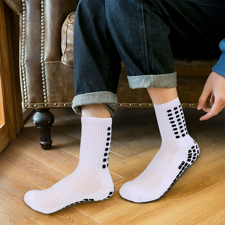 6 Pairs Sport Socks Anti Slip W/Grip Soccer Boy Football Basketball Sock  Premium