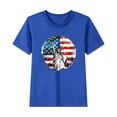 thumbnail image 2 of 4Th Of July New Shirt For Girls Boys Trendy Independence Day Flag Graphic Shirts Casual Short Sleeve Round Neck Cotton Tee Blue 9-10 Years, 2 of 5