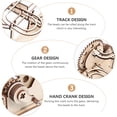 thumbnail image 2 of MasteelfCA 1 Set 3D Wooden Marble Run Puzzle Toy Hand-cranking Track Beads Rolling Toy, 2 of 8