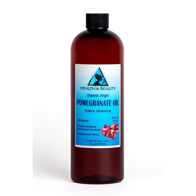 Huile de Graines de Grenade Non Raffinée Biologique Vierge Pressée à Froid Naturelle Fraîche 100 % pure 48 oz