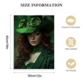 thumbnail image 2 of RUIYC St Patrick's Day Canvas Wall Art, Beautiful St Patrick's Day Green Leprechaun Pictures for Wall Decor Retro Wall Pictures Gift Wall Artt for Living Room 12x16 in, 2 of 5