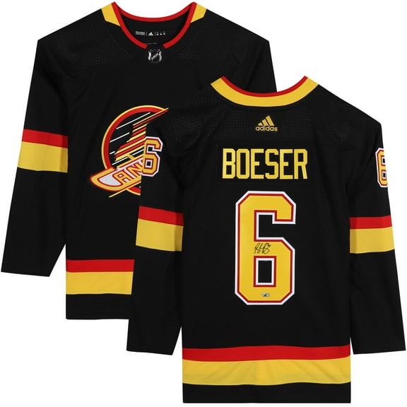 Brock Boeser Vancouver Canucks Autographed Black Alternate Adidas Authentic Jersey - Fanatics Authentic Certified