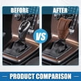 thumbnail image 3 of Car Shift Knob Cover Universal Vehicle Interior Shift Gear Cover Trim Accessories Faux Leather Brown, 3 of 6