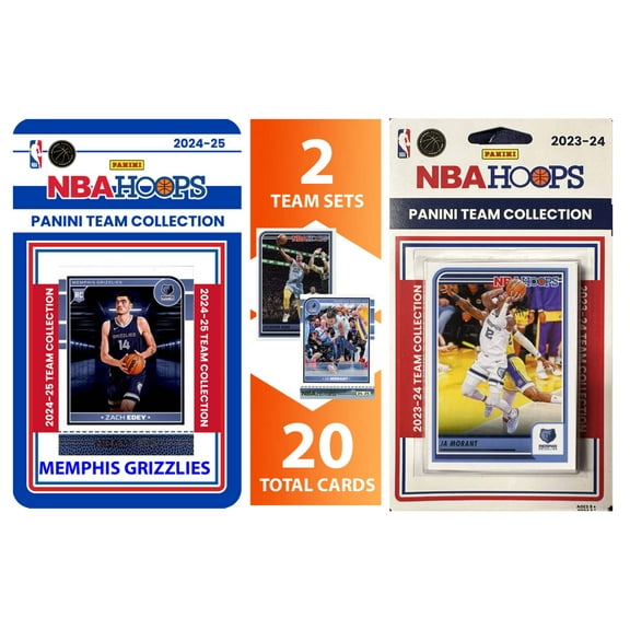 2023 2024 2025 Hoops Basketball Card Team Set Memphis Grizzlies Edey RC