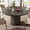 Black Brown, variant on Tribesigns Black Round Dining Table for 4-6 People, 47.24-Inch Circle Wood Kitchen Table with Sturdy Fluted Metal Base, Modern Dining Room Furniture
