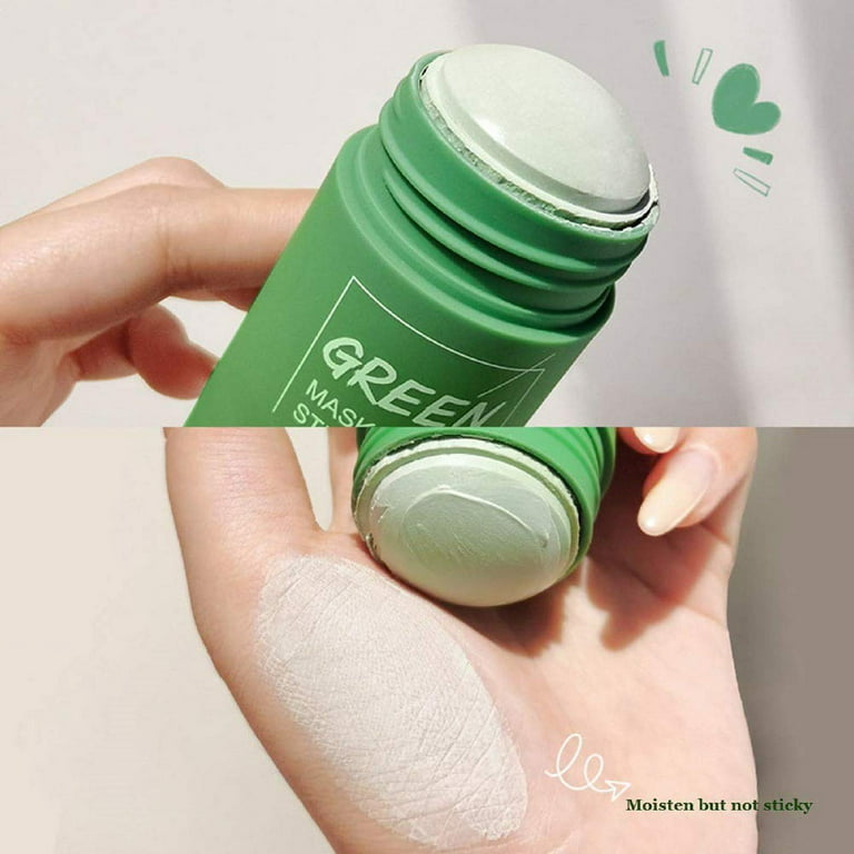 Green Tea Mask Stick, Green Mask Stick Blackhead Remover and Deep Cleansing  Oil Control and Anti-Acne Solid and Fine, Suitable for All Skin Types