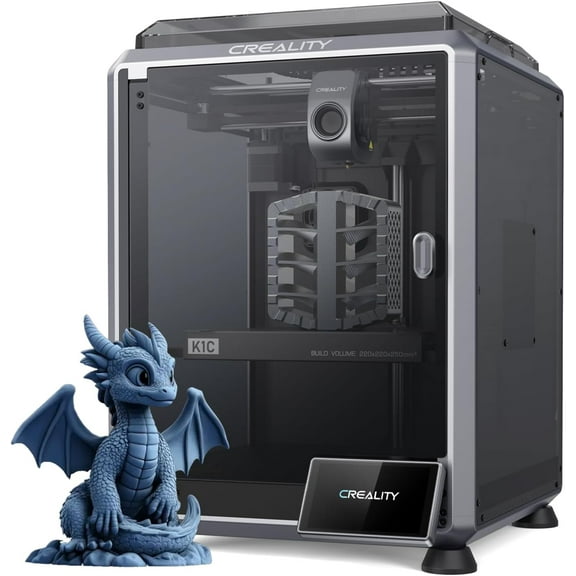 [2024 New] Creality K1C 3D Printer Up to 600mm/s Fast Speed, Reliable Carbon Fiber Printing, Anti-Vibration Design, Auto Calibration for Leveling, Pre-Assembled & Smart OS 3D High Speed Printer