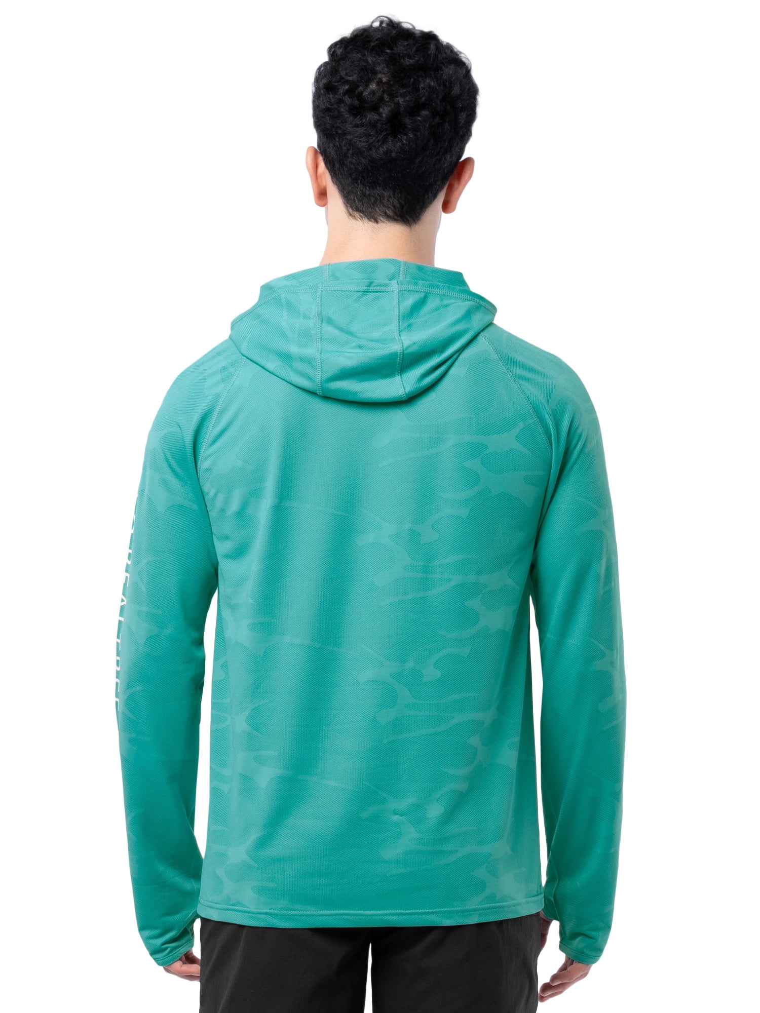 Realtree Fishing Men’s Long Sleeve Performance Raglan Tag-free Hooded Shirt, size S-3XL
