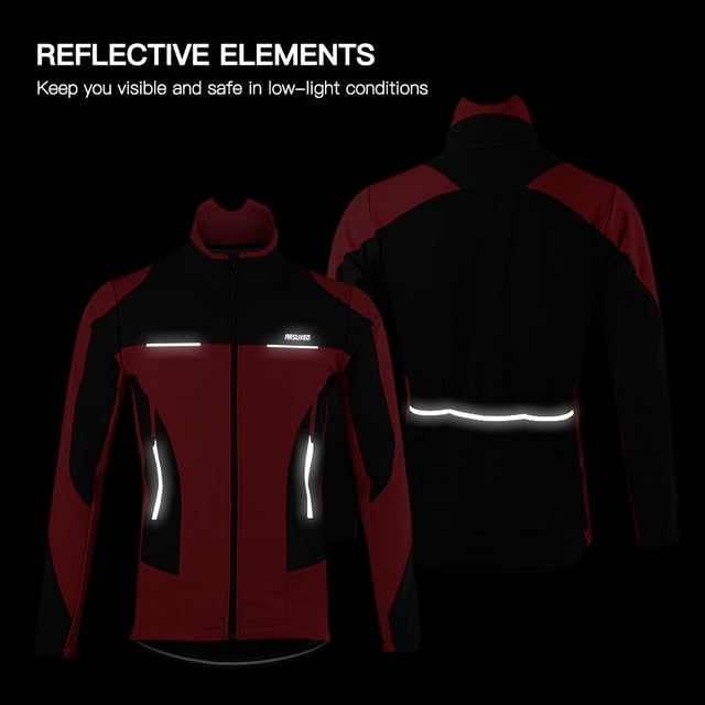 Chaqueta ciclismo Chaqueta de ciclismo para hombre, a prueba de viento, de manga larga, jersey de bi Arsuxeo Chaqueta ciclismo
