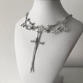 thumbnail image 3 of ZPAQI Punk Sword-Pendant Necklace Gothic Tree Branch Chain Sword-Hip Hop Silver, 3 of 12