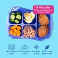 thumbnail image 3 of Bentgo Easyboxes - Reusable 5-Compartment Food Containers, Stackable 8-Piece Set, 4 Trays & 4 Lids, BPA-Free Food Storage for Meal Prep, School, & Work; Lunch Boxes w/Patented Design (), 3 of 3