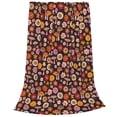 thumbnail image 2 of Balery 70s Groovy Hippie Retro Manta de Felpa Suave y Acogedora – Cobija de Franela Aterciopelada para Cama, Lavable y Cálida para Sofá, Mascotas, Transpirable-60"x50", 2 of 7