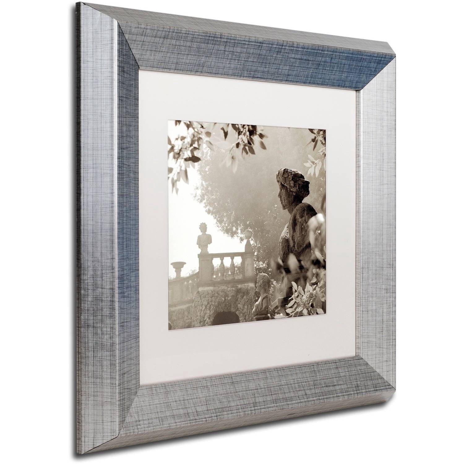 Trademark Fine Art "Tuscany VIII" Canvas Art by Alan Blaustein, White Matte, Silver Frame