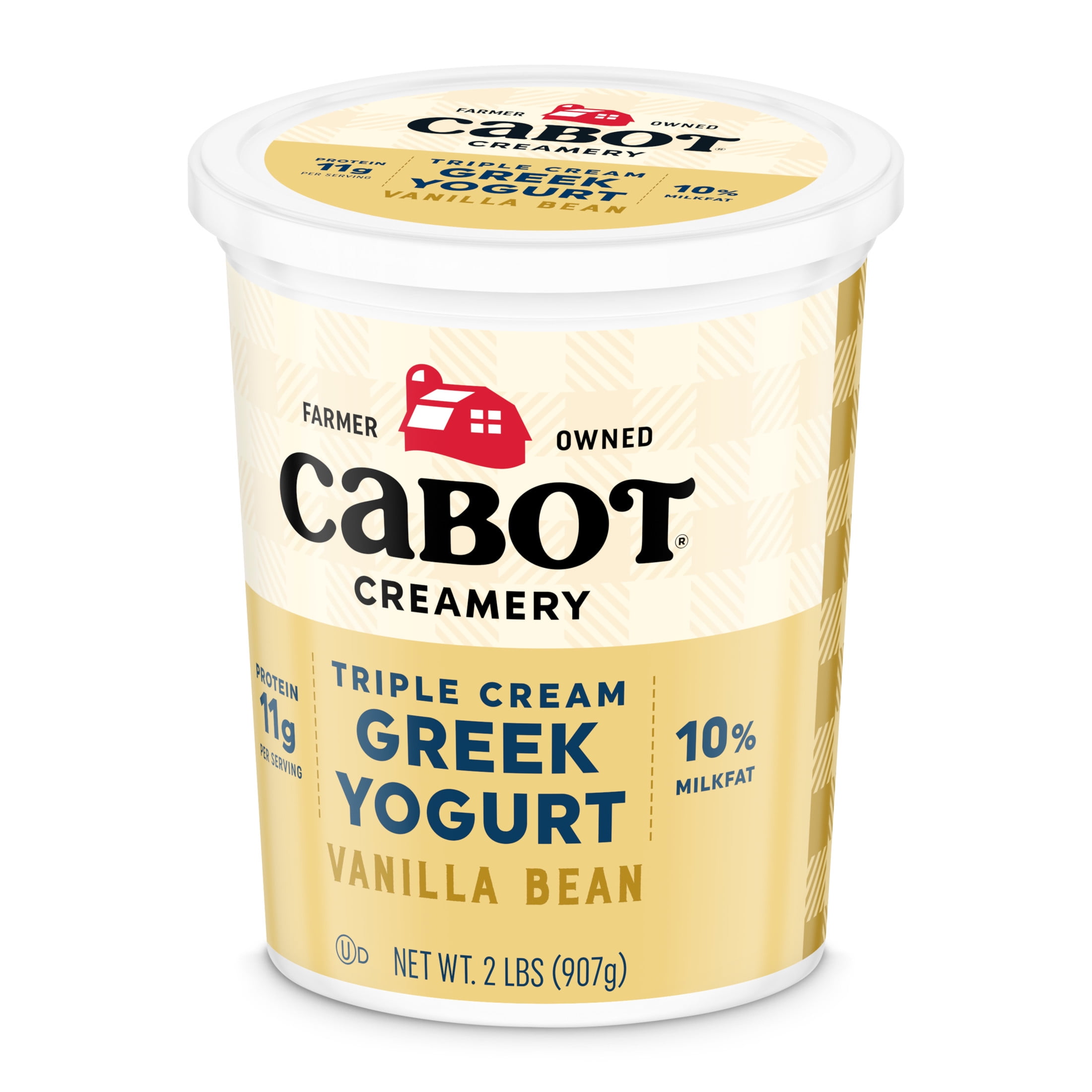 Cabot Creamery Triple Cream Vanilla Bean Greek Yogurt 2 lb (Refrigerated)