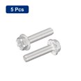 thumbnail image 3 of Uxcell M8x35mm Phillips Hex Head Flange Bolts, 5 Pack 304 Stainless Steel Screws, 3 of 5
