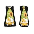 thumbnail image 7 of Yiaed Sunflower Gnomes Print Women's Sleeveless Dress, Loose Fit Summer Dress, Casual Sleeveless Dress for Women, 7 of 7