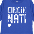 thumbnail image 4 of Inktastic Cincinnati, Ohio Distressed Font Boys or Girls Long Sleeve Toddler T-Shirt, 4 of 5