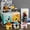 7438-7443 Mirror Flower Gift Box Edition, variant on Mirror Flower Series Micro Building Blocks Camera Ornament Collectible Decor for Kids and Adults