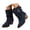 Blue, variant on Pandaie Slouchy Ankle Boots for Womens Cowboy Pointed Toe Low Heel Buckle Strap Classic Cowgirl Fall Booties Size 6-9.5