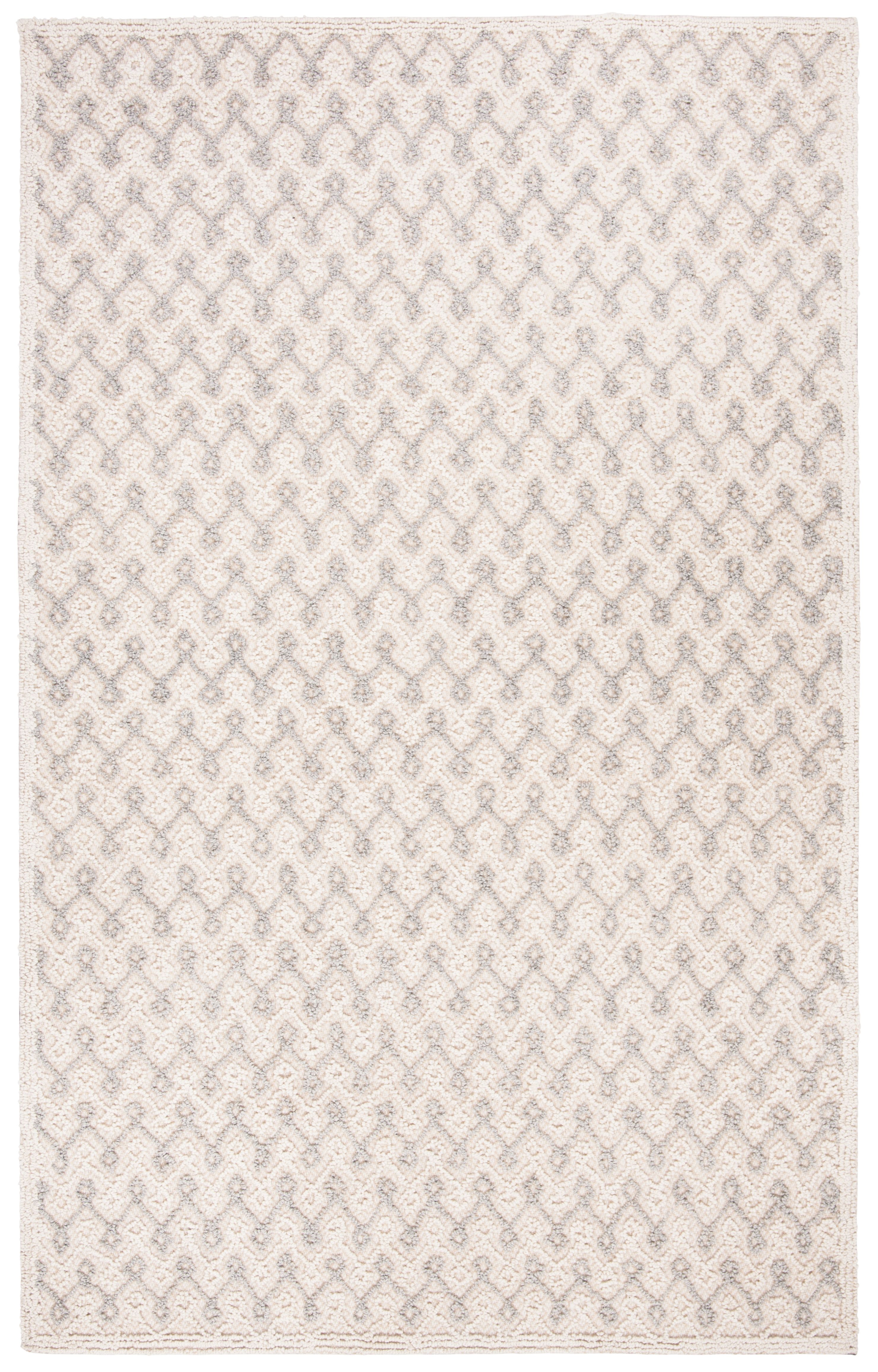 SAFAVIEH Trace Aphrodite Geometric Chevron Area Rug, Grey/Beige, 5' x 8'
