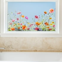 Tainini Flowers Wall Decals Removable Floral Wall Murals Peel and Stick Colorful Flower Wall Decor for Girls Bedroom Living Room Nursery (Beautiful)