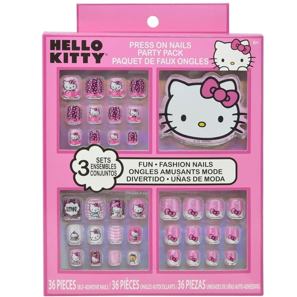 Pres-On Nails Hello Kitty Party Pack 36 unidades autoadhesivas