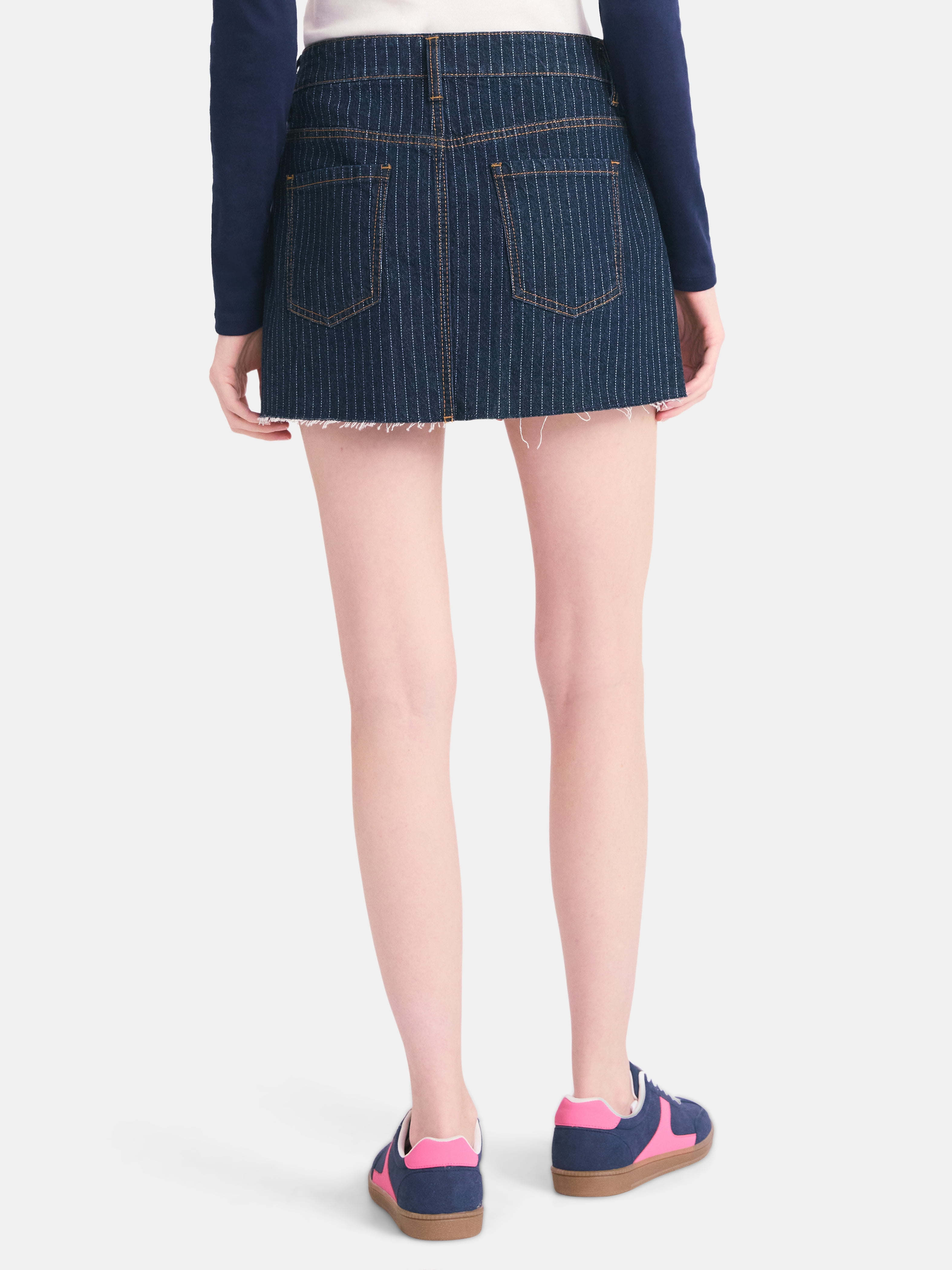 No Boundaries Denim Mini Skirt, Women's