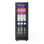 AVAHUM 12 Inch 60-Can Under Counter Beverage Refrigerator, Slim Built-In or Freestanding Drink Cooler, Stainless Steel