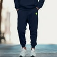 thumbnail image 5 of Dalix Alien Embroidery Sweatsuit Set Hoodie Jogger Soft Fleece Relaxed Fit Lounge Mens in Navy Blue L Large, 5 of 5