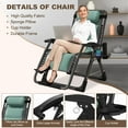 thumbnail image 6 of NAIZEA Adjustable Zero Gravity Chair with Cup Holder - Green, 6 of 9