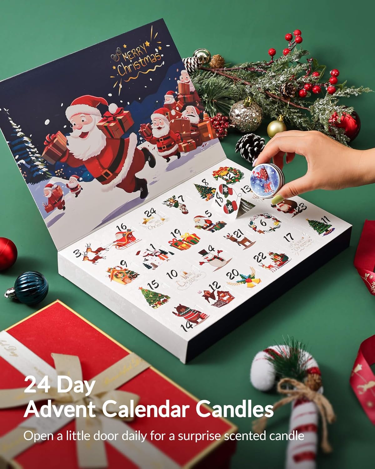 Calendrier De L’Avent 2025 - 24 Bougies Parfumées En Coffret Cadeau Pour Femme (maman, Amie, Fille) - Noël - 3