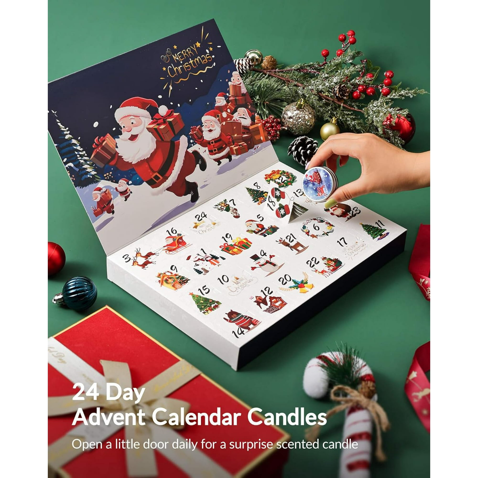 Calendrier De L'Avent 2025 - 24 Bougies Parfumées Pour Femmes | Cadeau Luxueux Pour Noël