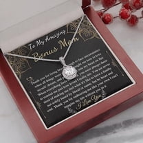 Eternal hope Necklace on Mothers day gift for Step Mom, Necklace for Unbiological Mom, Stepmom Birthday Gift, Christmas gift for stepmother with personalized card