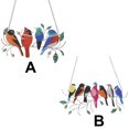 thumbnail image 4 of Bearachild 5d Diy pintura de diamantes pájaros colgantes adornos de diamantes de imitación acrílicos panel de ventana de taladro de forma Decoración del hogar siete pájaros, 4 of 6