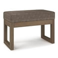 thumbnail image 1 of Pemberly Row Banc d'Entrée Petit en Tissu Tweed de 26 Pouces de Large, Brun Vison, 1 of 6