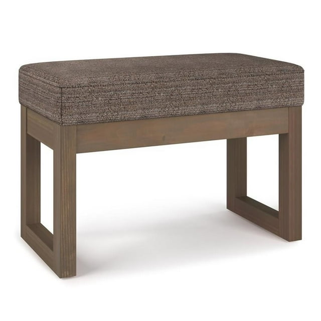 Pemberly Row Banc d'Entrée Petit en Tissu Tweed de 26 Pouces de Large, Brun Vison