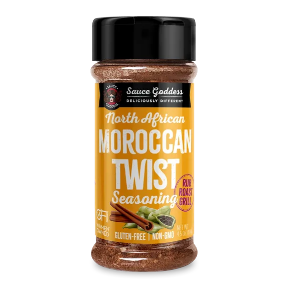 (Pack of 6), Sauce Goddess North African Moroccan Twist Seasoning, 4.5 oz