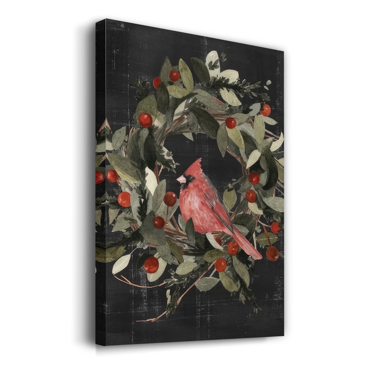 Christmas Cardinal I- Gallery Wrapped Canvas